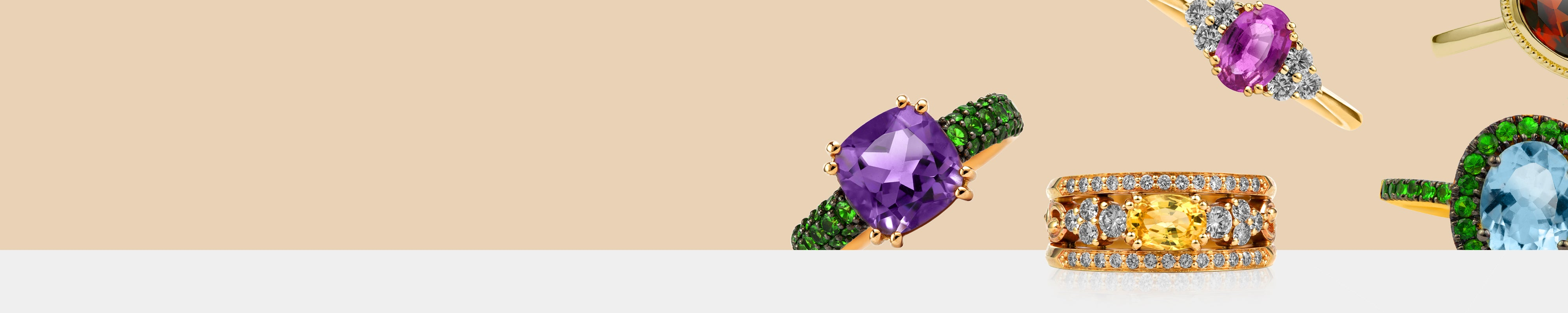 Rings with gemstones