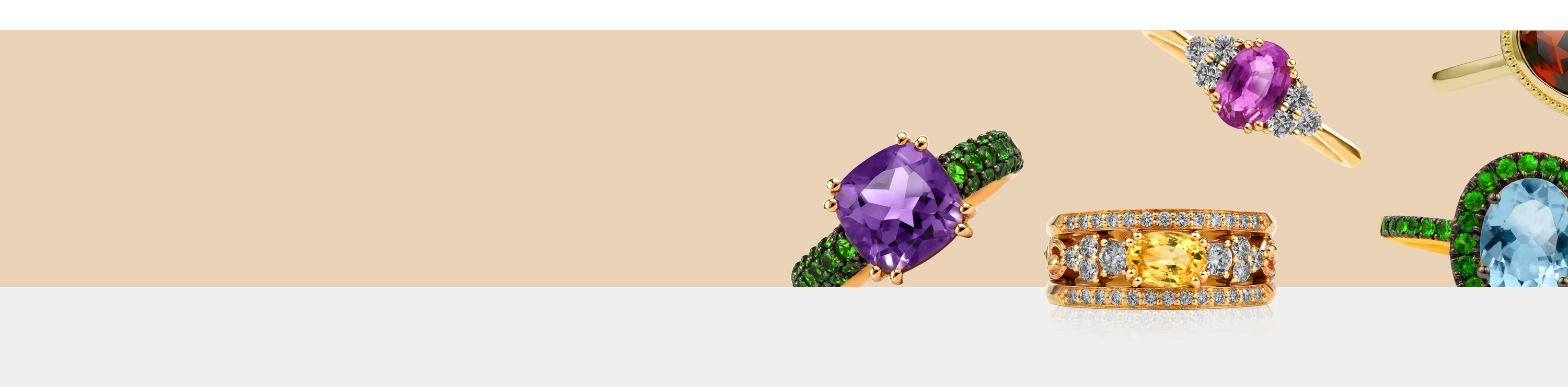 Rings with gemstones