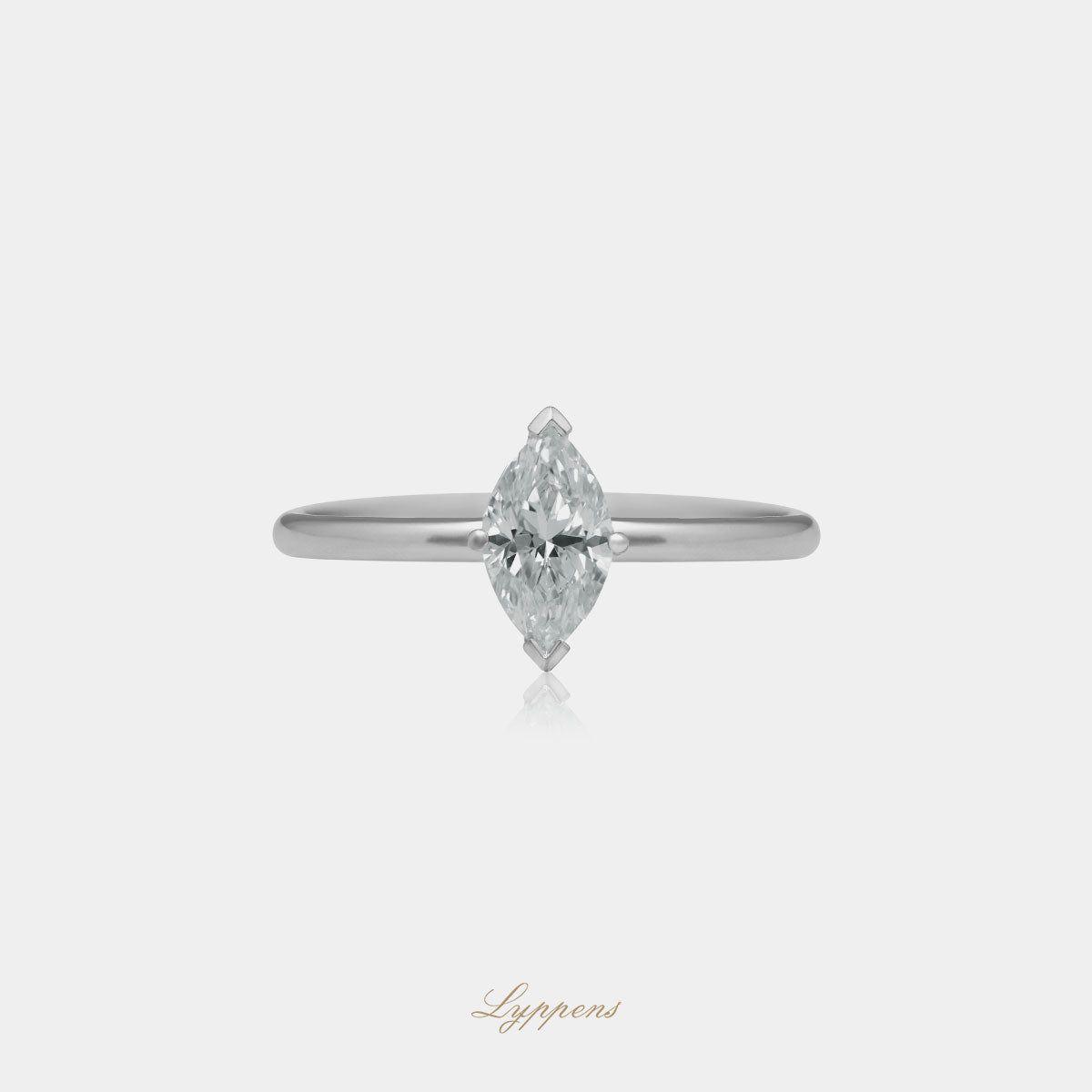 Witgouden solitair ring met diamant