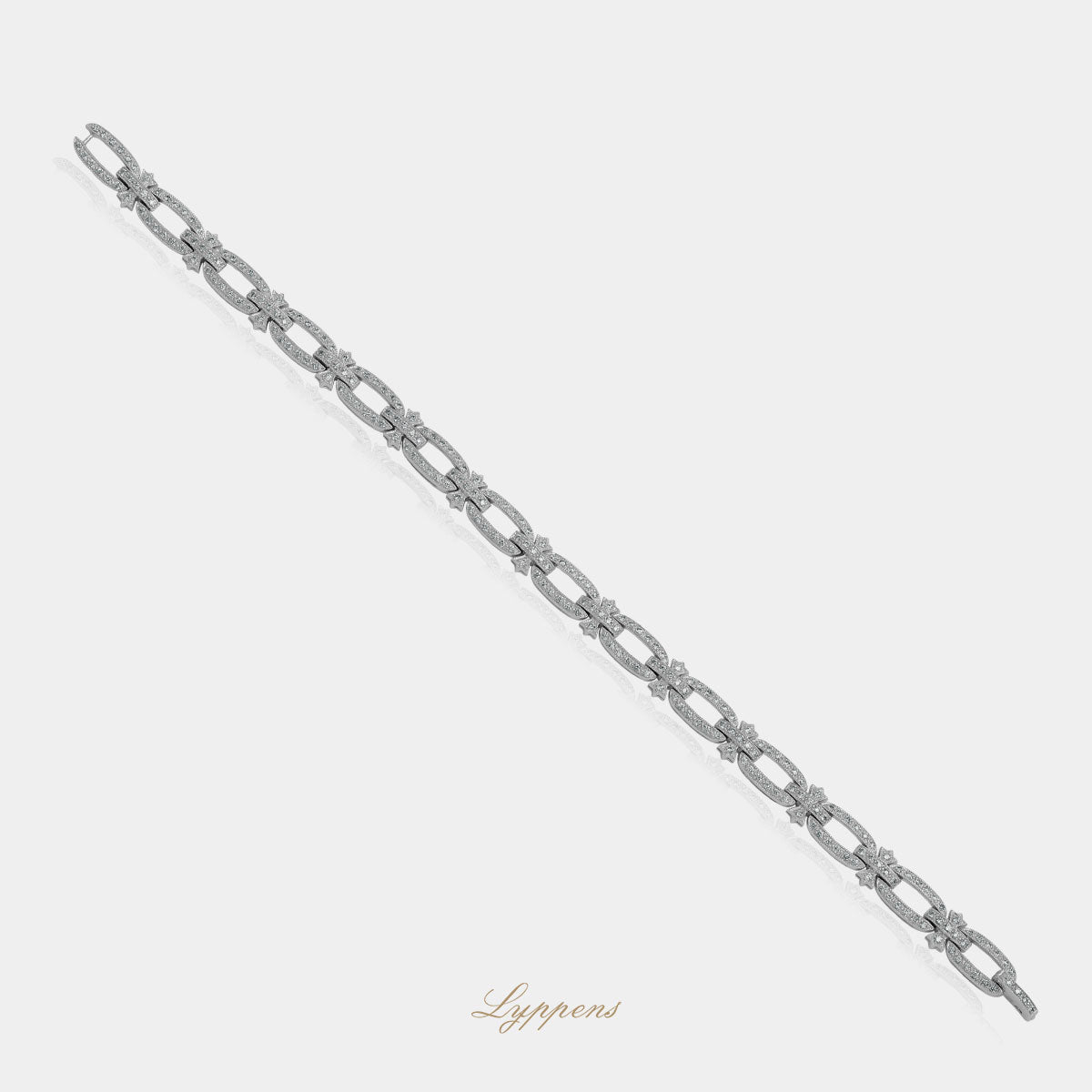 Witgouden armband met diamant