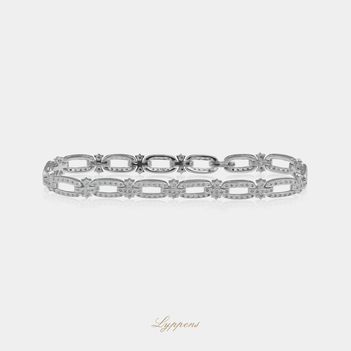 Witgouden armband met diamant