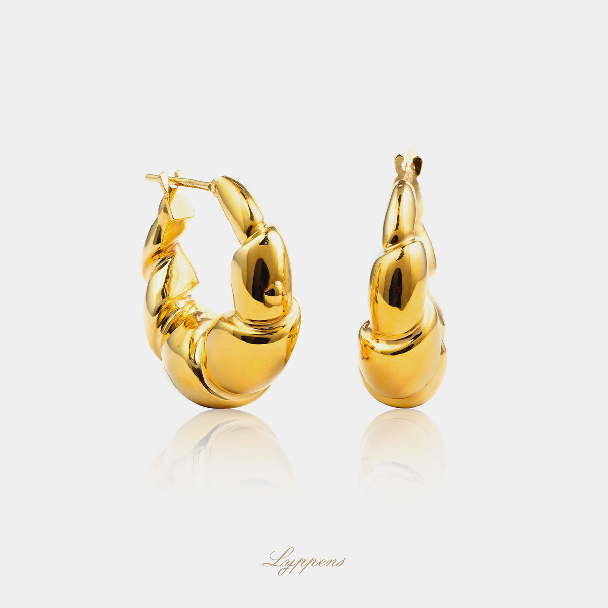 Yellow gold earrings