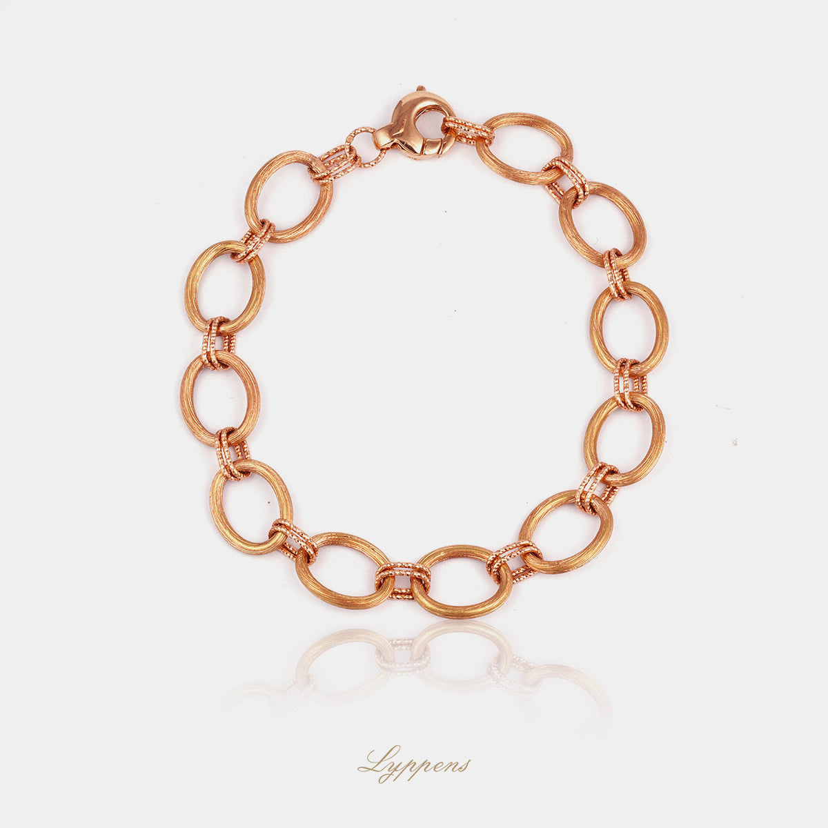Rose gold link bracelet