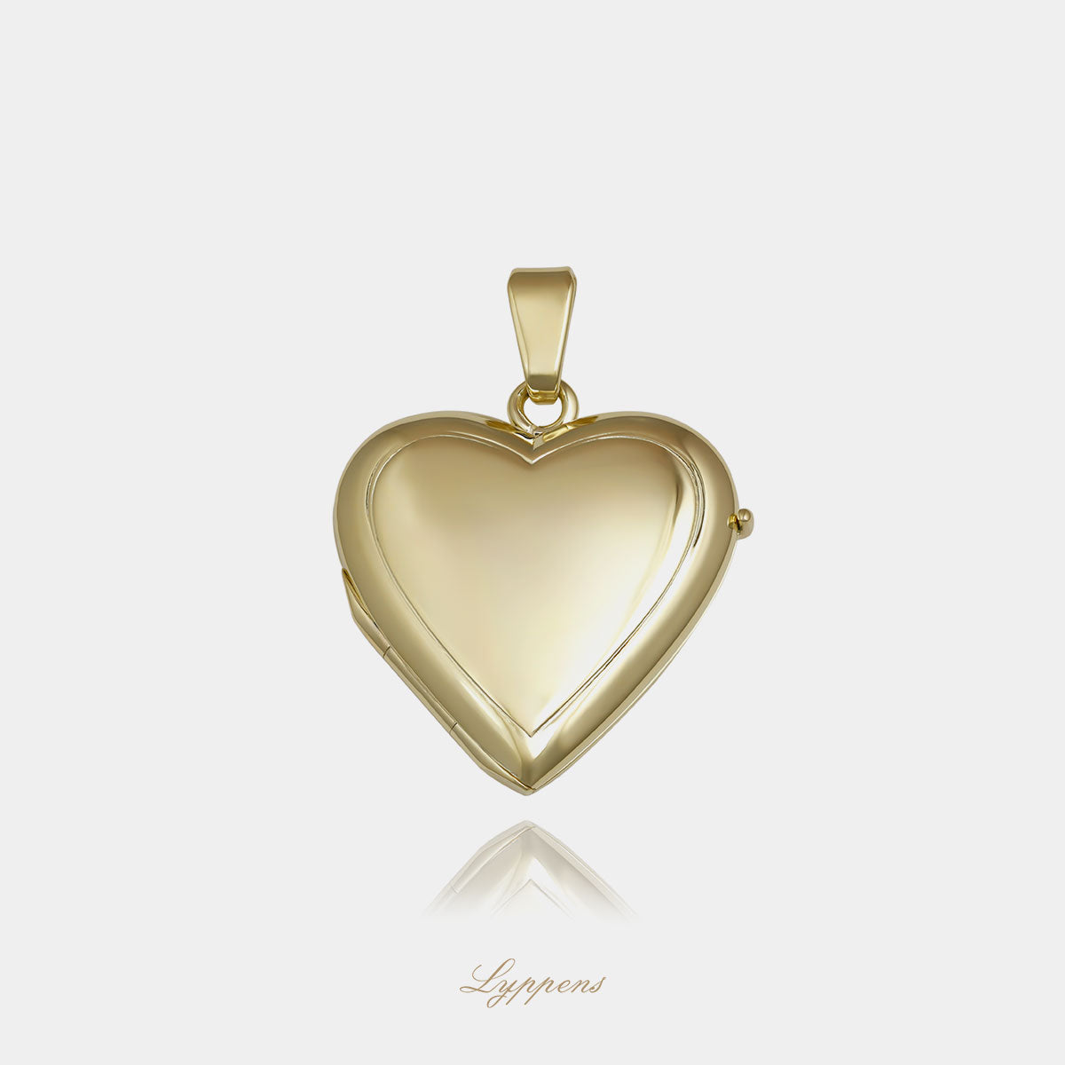 Yellow gold heart locket
