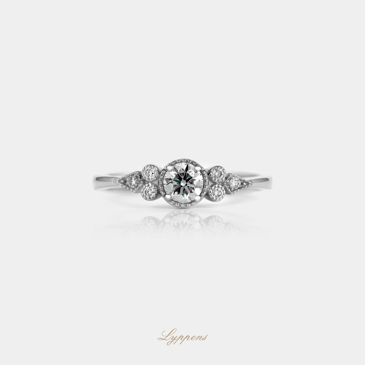 Witgouden ring met diamant
