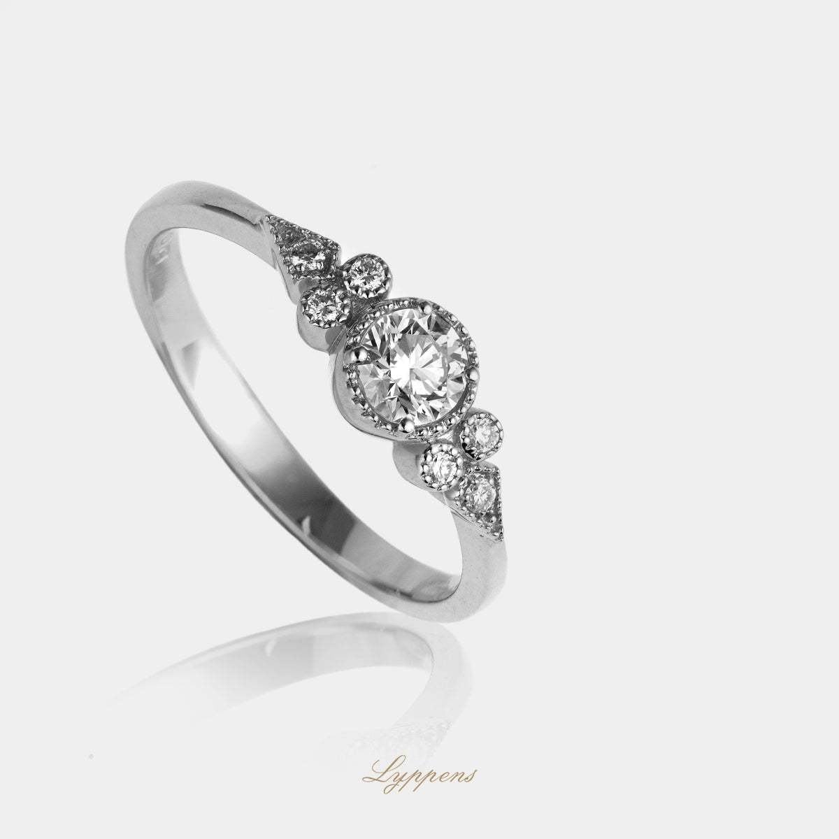 Witgouden ring met diamant