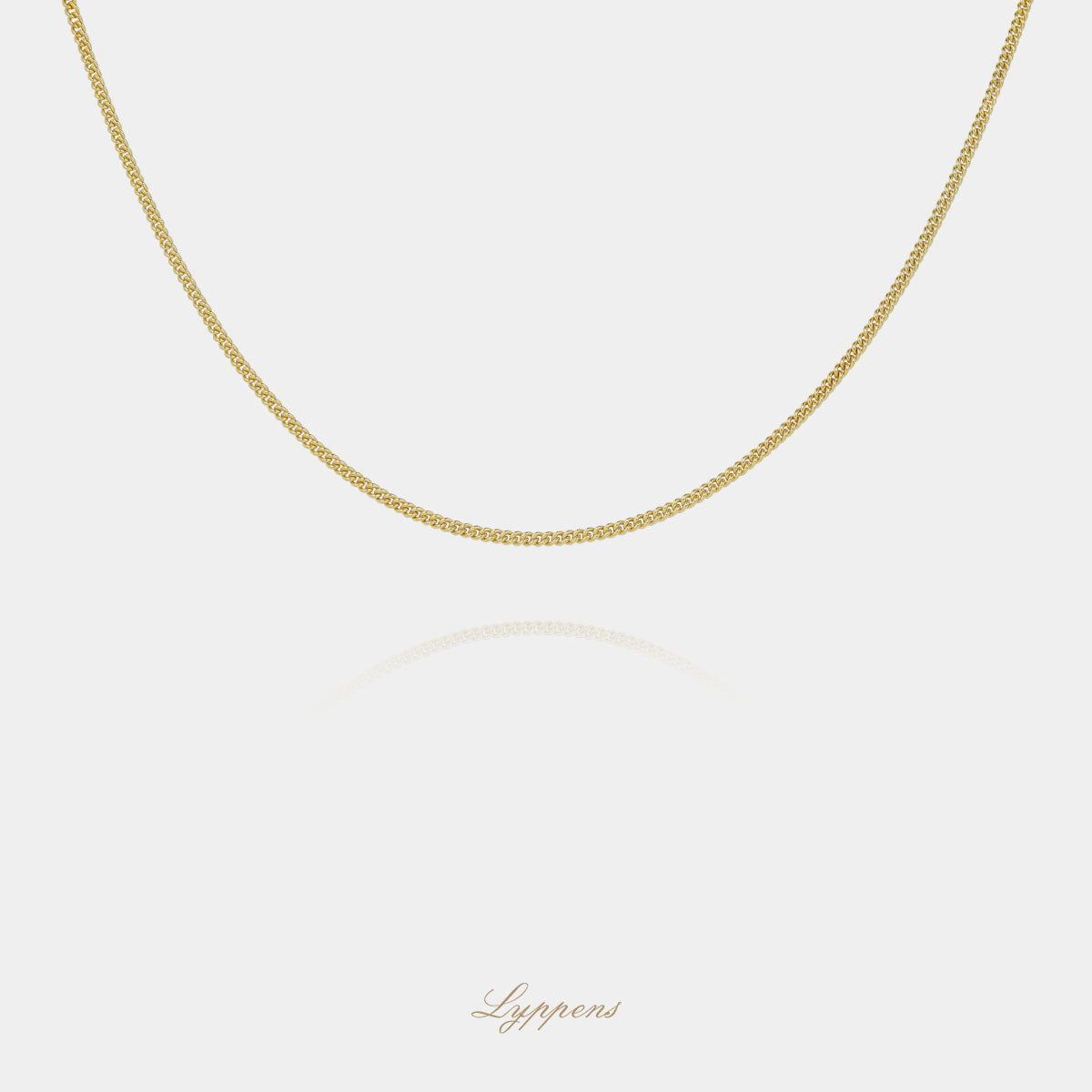 Yellow gold gourmet link necklace