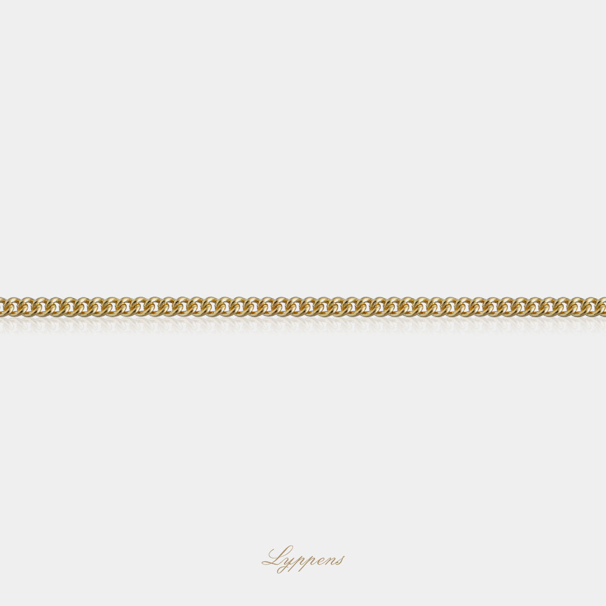 Yellow gold gourmet link necklace