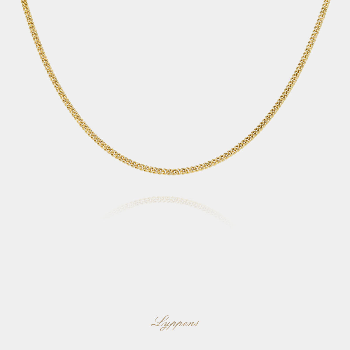 Yellow gold gourmet link necklace