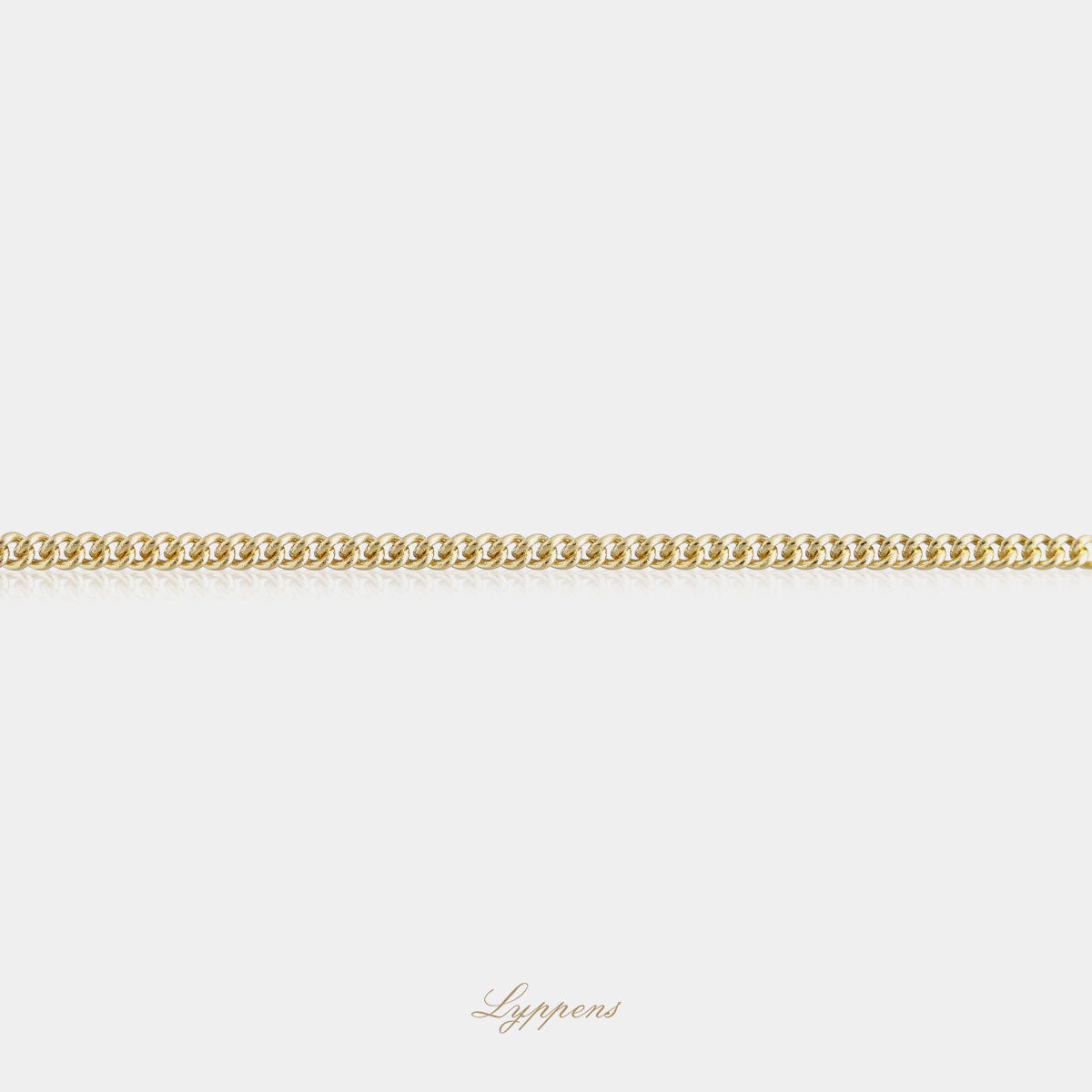 Yellow gold gourmet link necklace