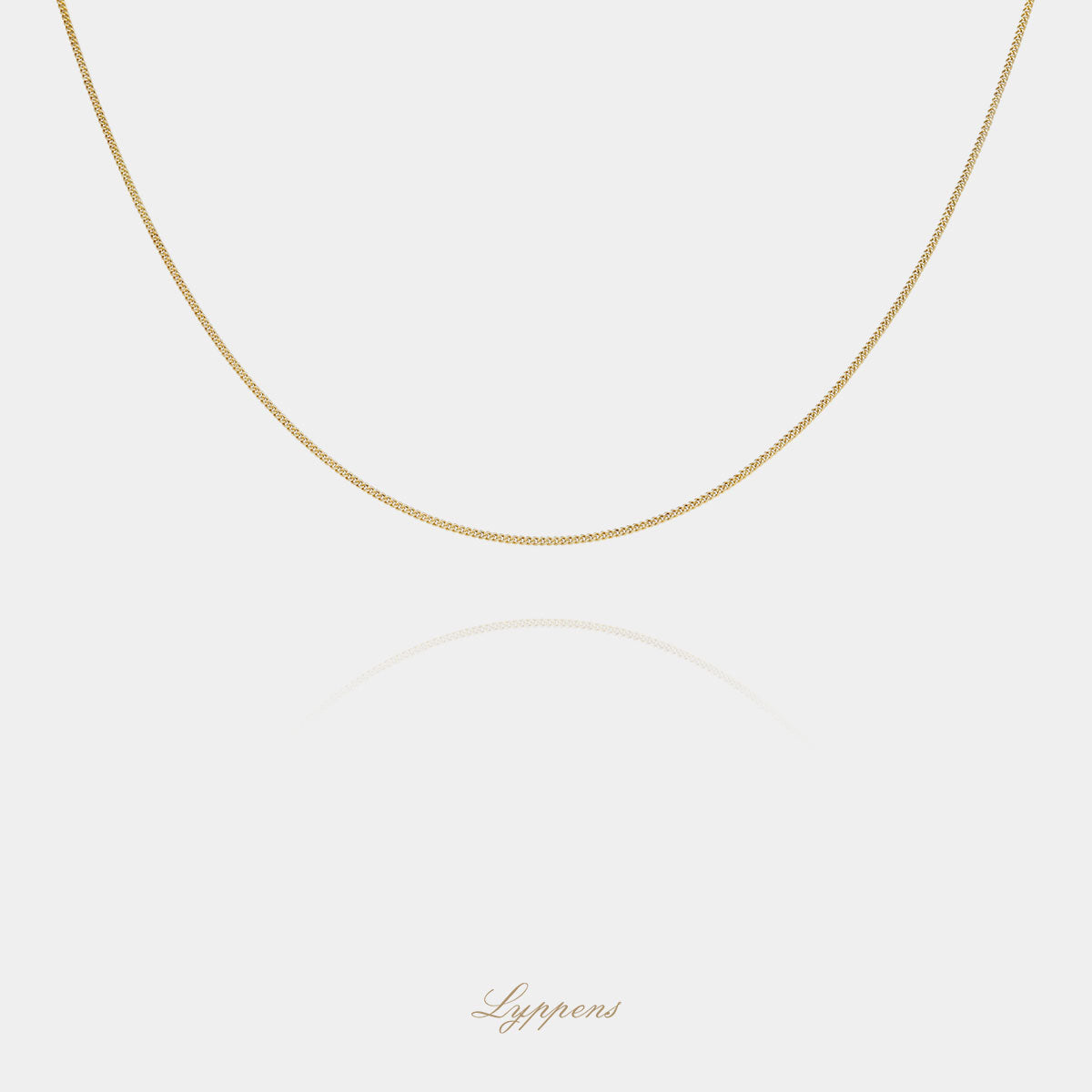 Yellow gold gourmet link necklace