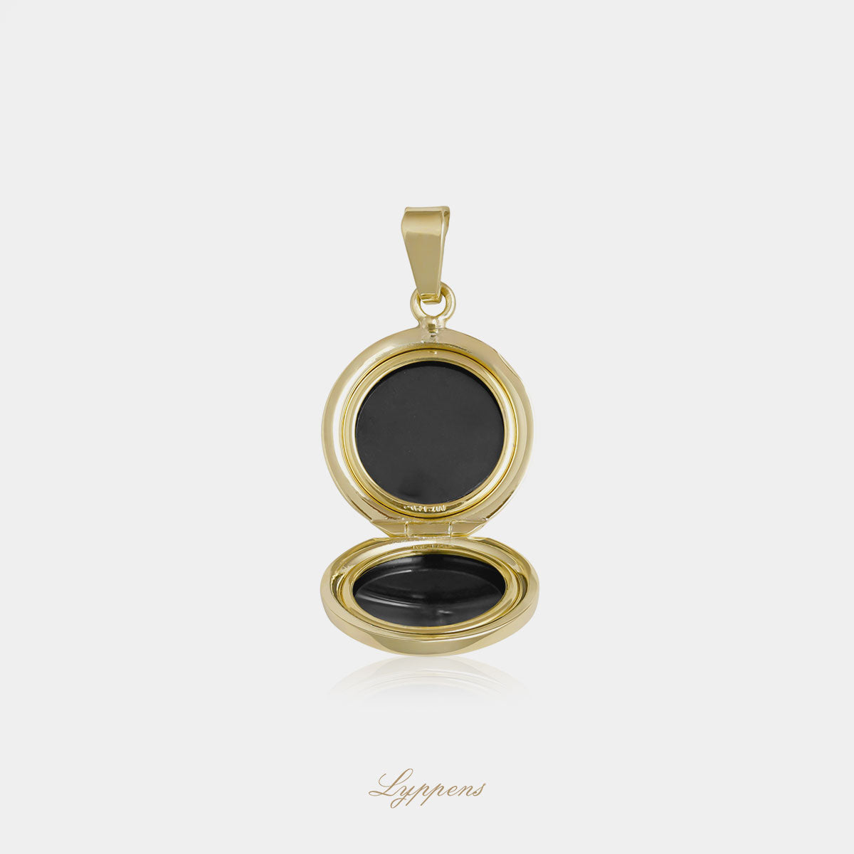 14kt geelgouden rond medaillon
