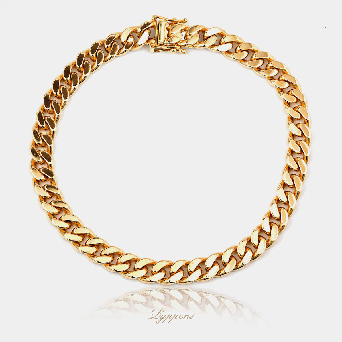 Yellow gold link bracelet