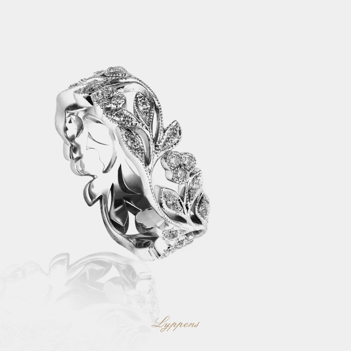 Witgouden ring met diamant