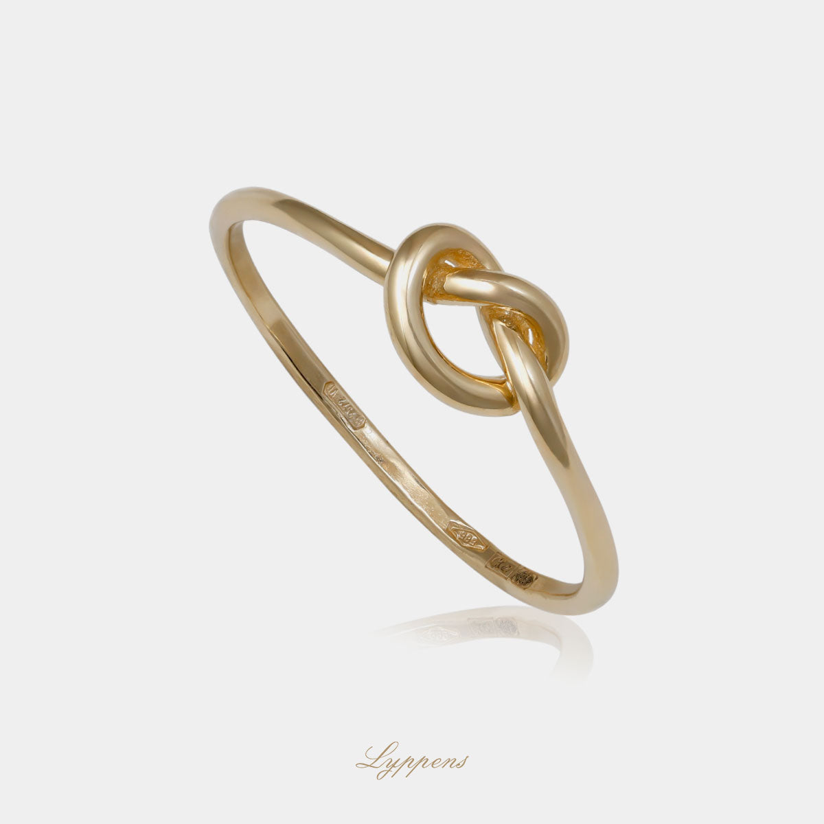 Geelgouden knoop ring