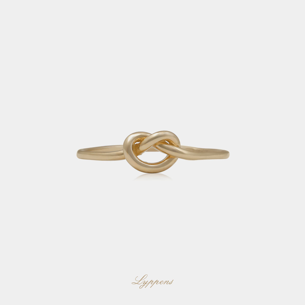 Geelgouden knoop ring