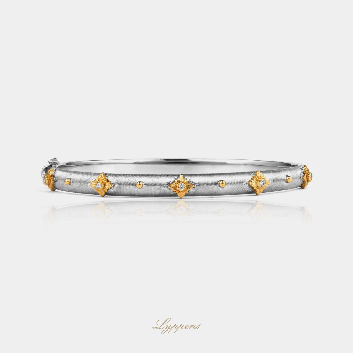 Witgouden armband met diamant