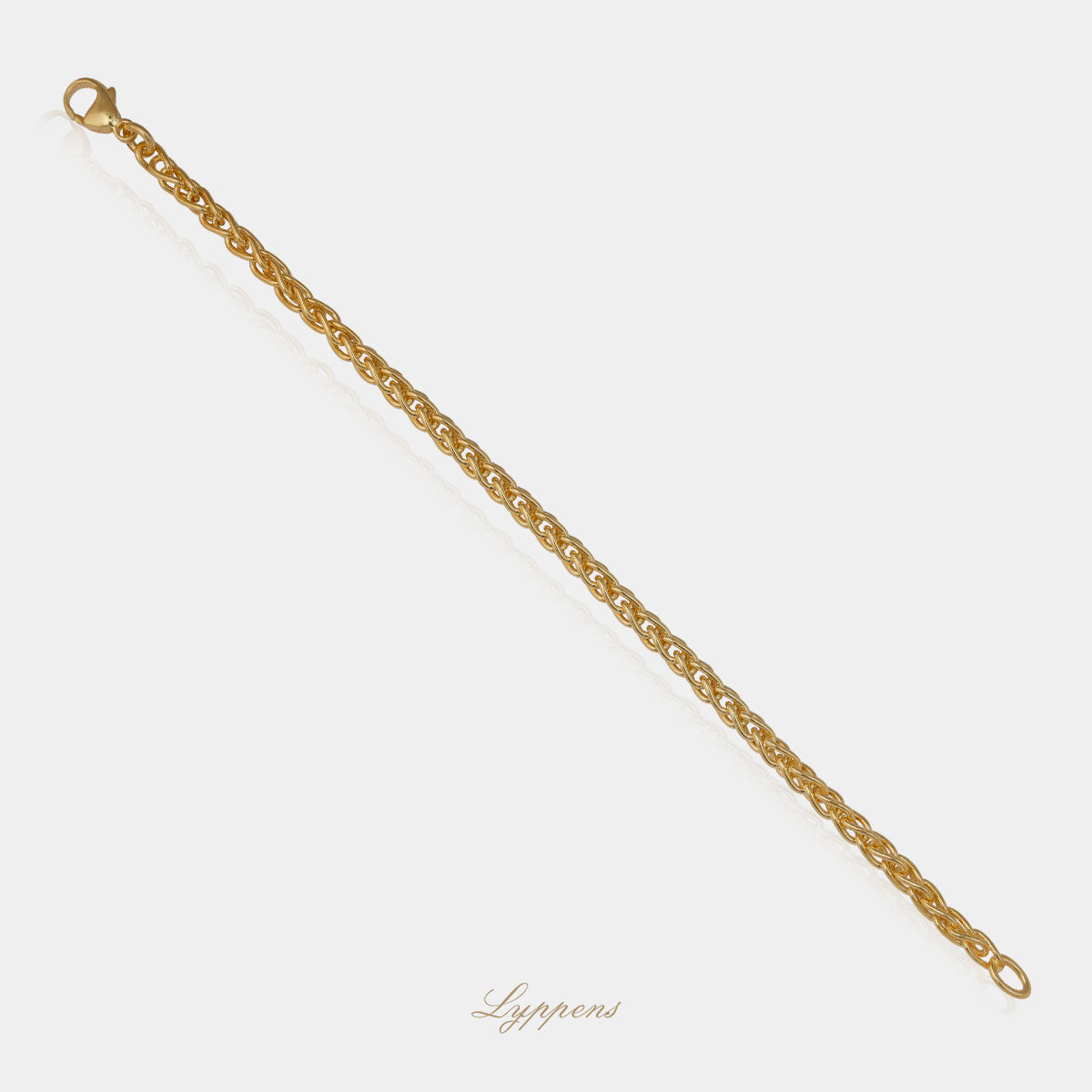 Geelgouden vossenstaart schakelarmband