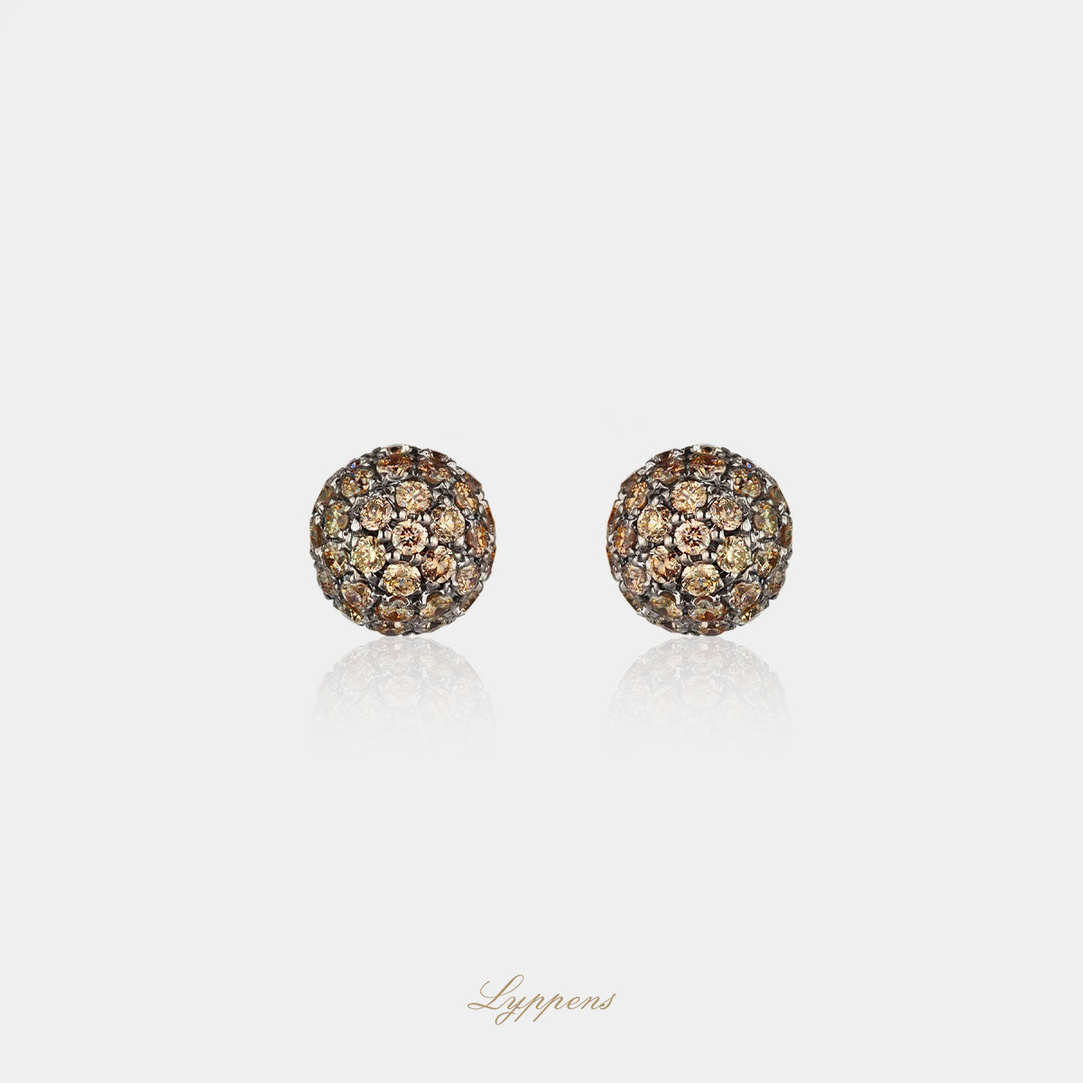 Roségouden oorbellen met diamant