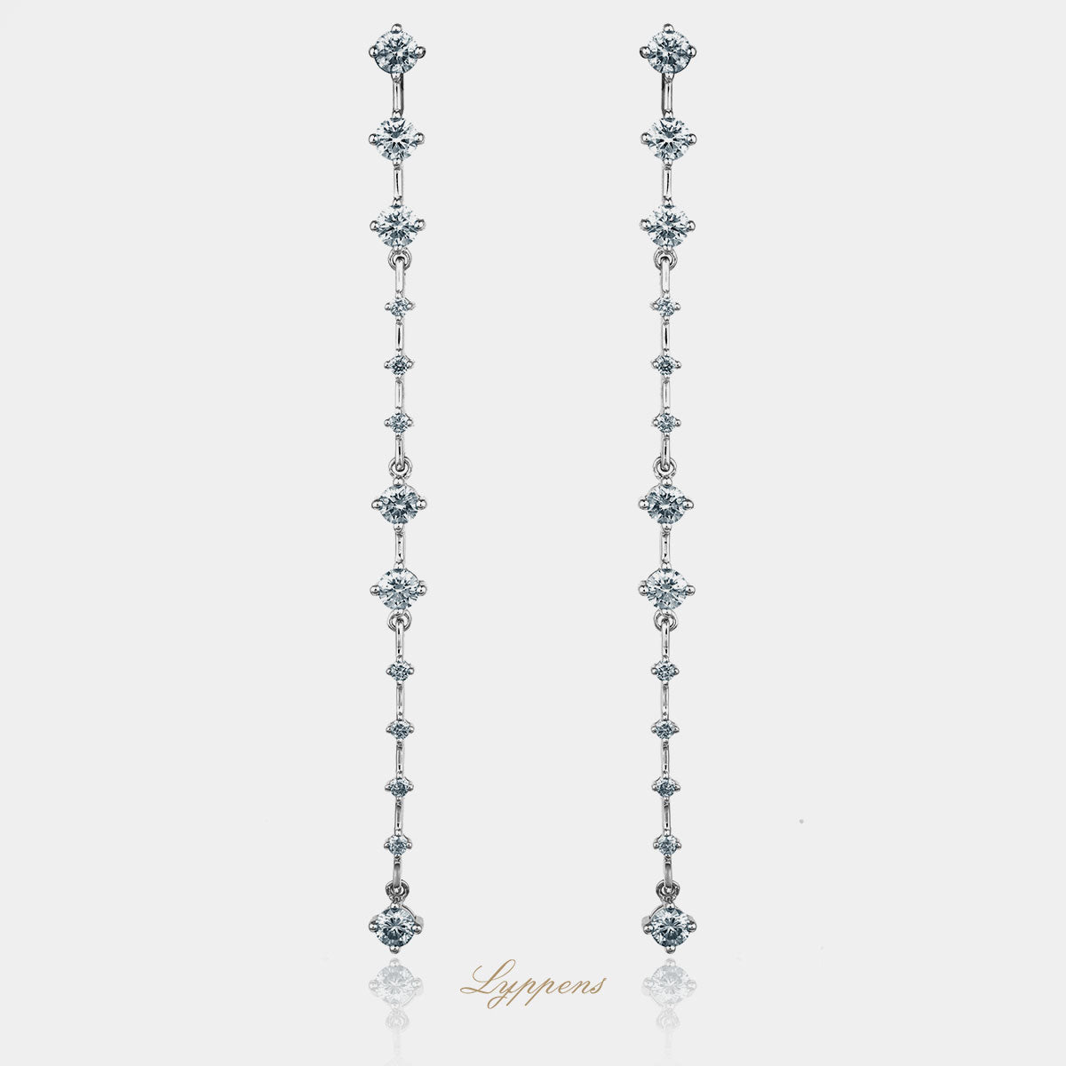 White gold earrings with diamonds
