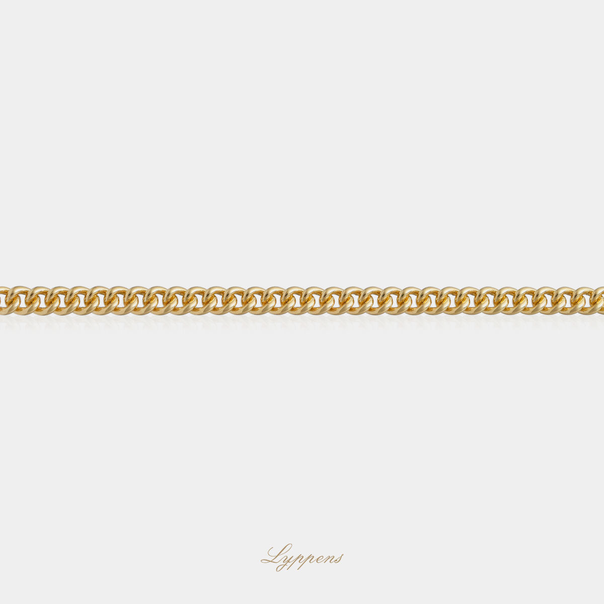 Yellow gold gourmet link necklace