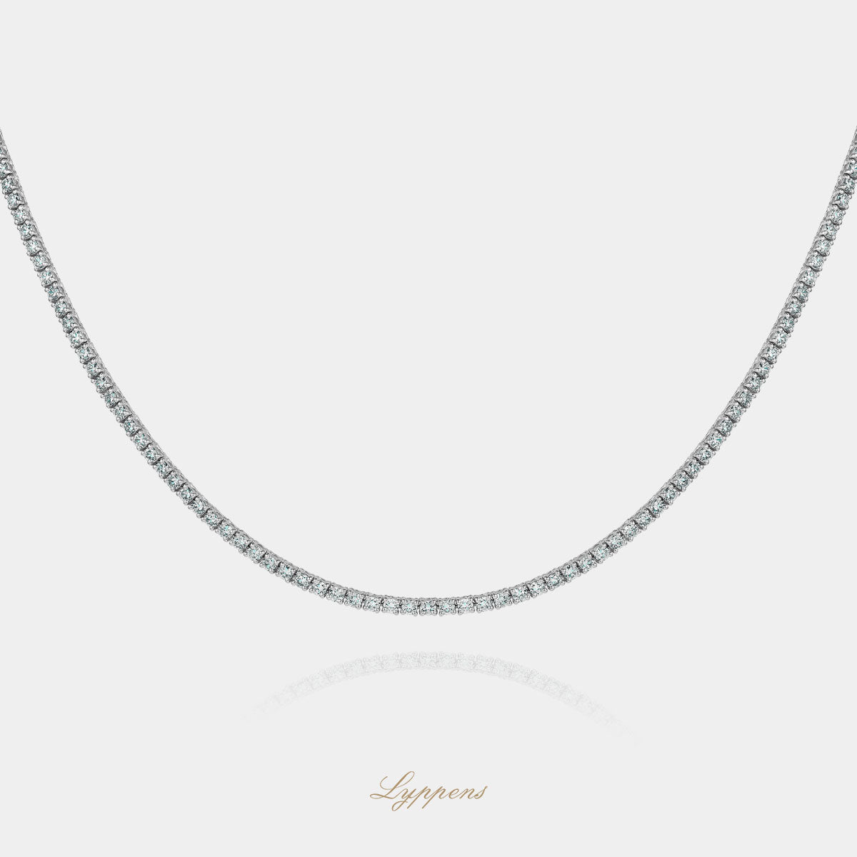 White gold tennis necklace with diamonds 5.00ct