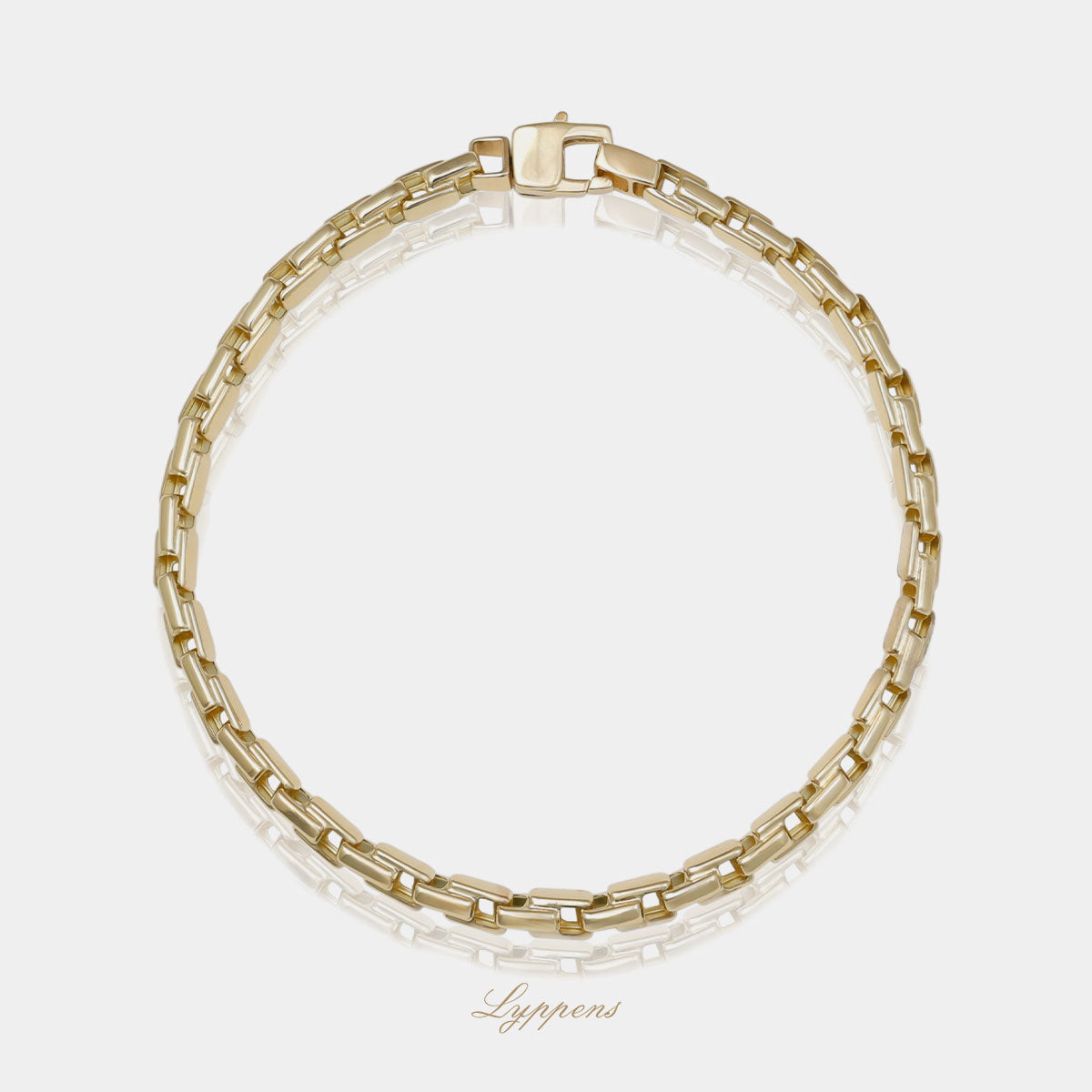 Yellow gold fantasy link bracelet