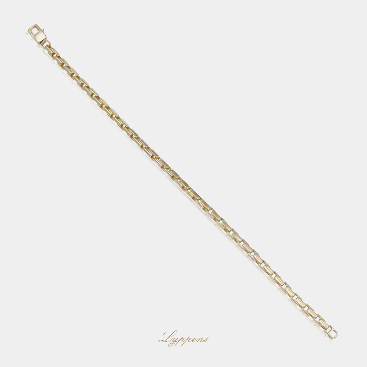 Yellow gold fantasy link bracelet
