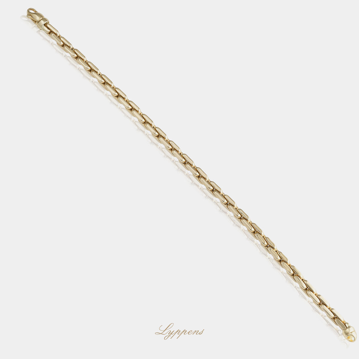 Yellow gold fantasy link bracelet