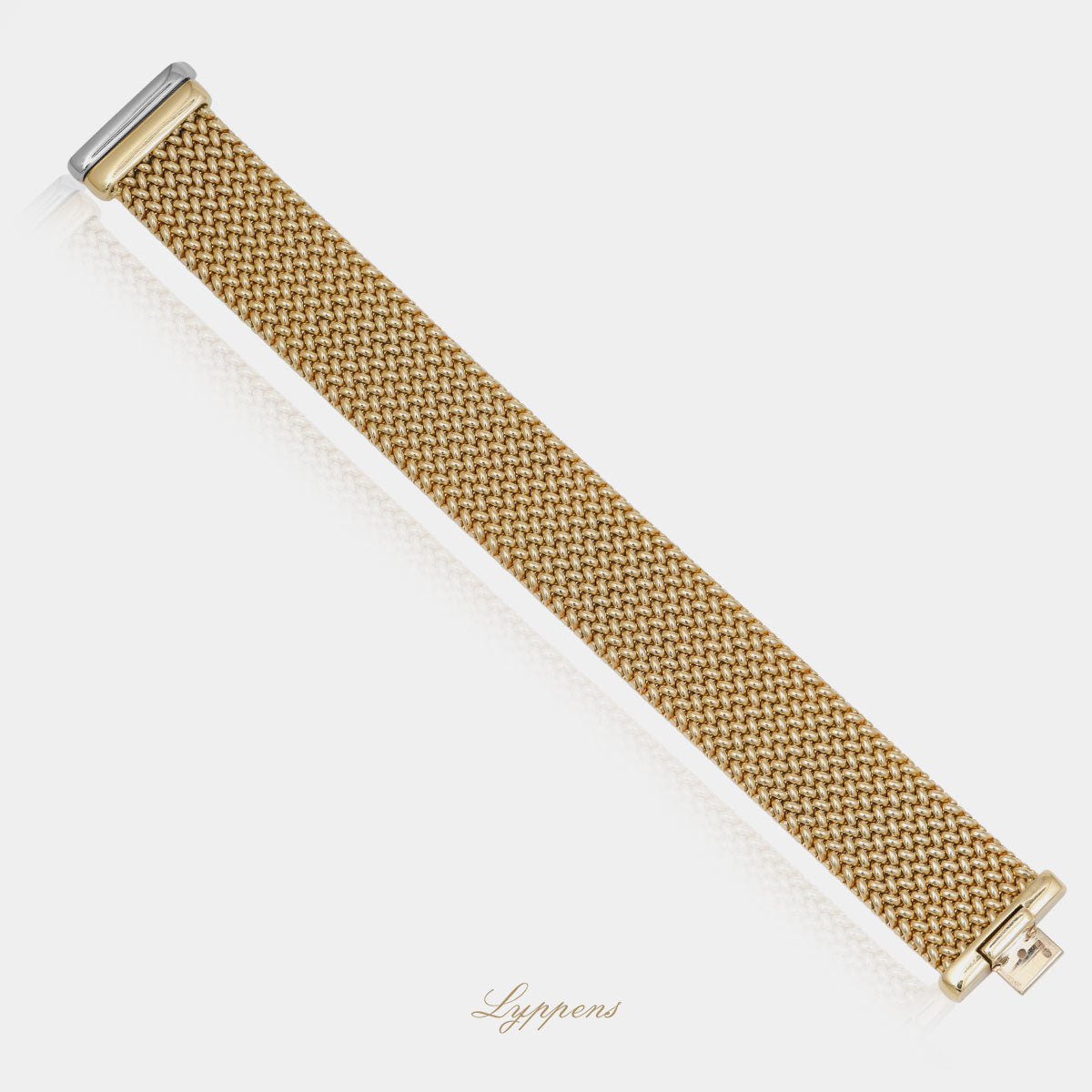 Yellow gold Milanese link bracelet