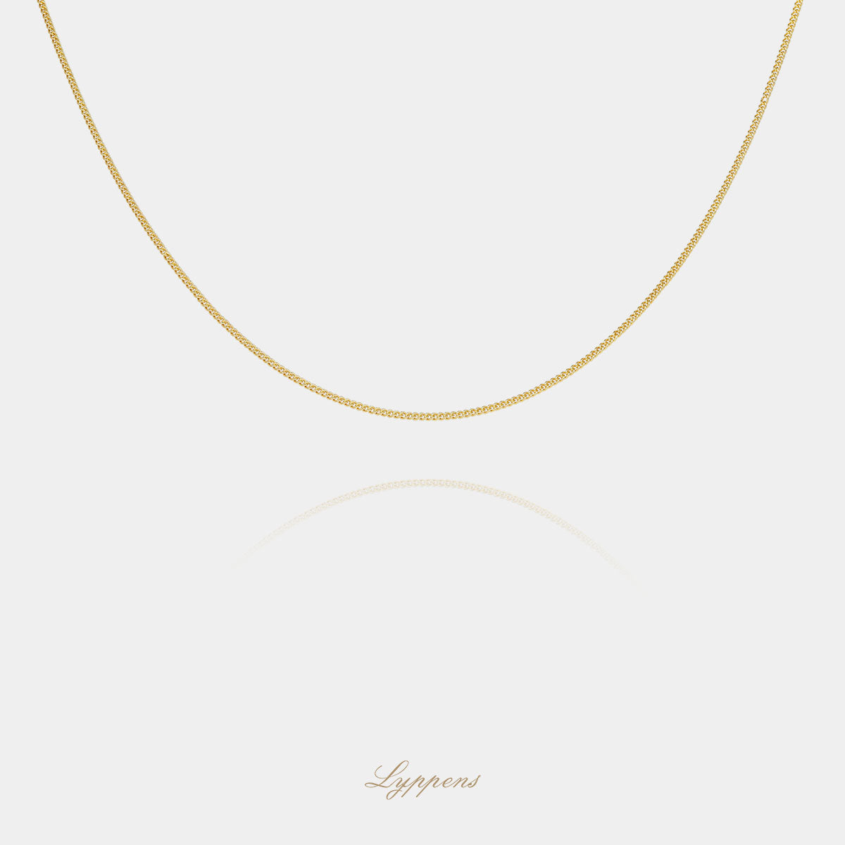 Yellow gold gourmet link necklace