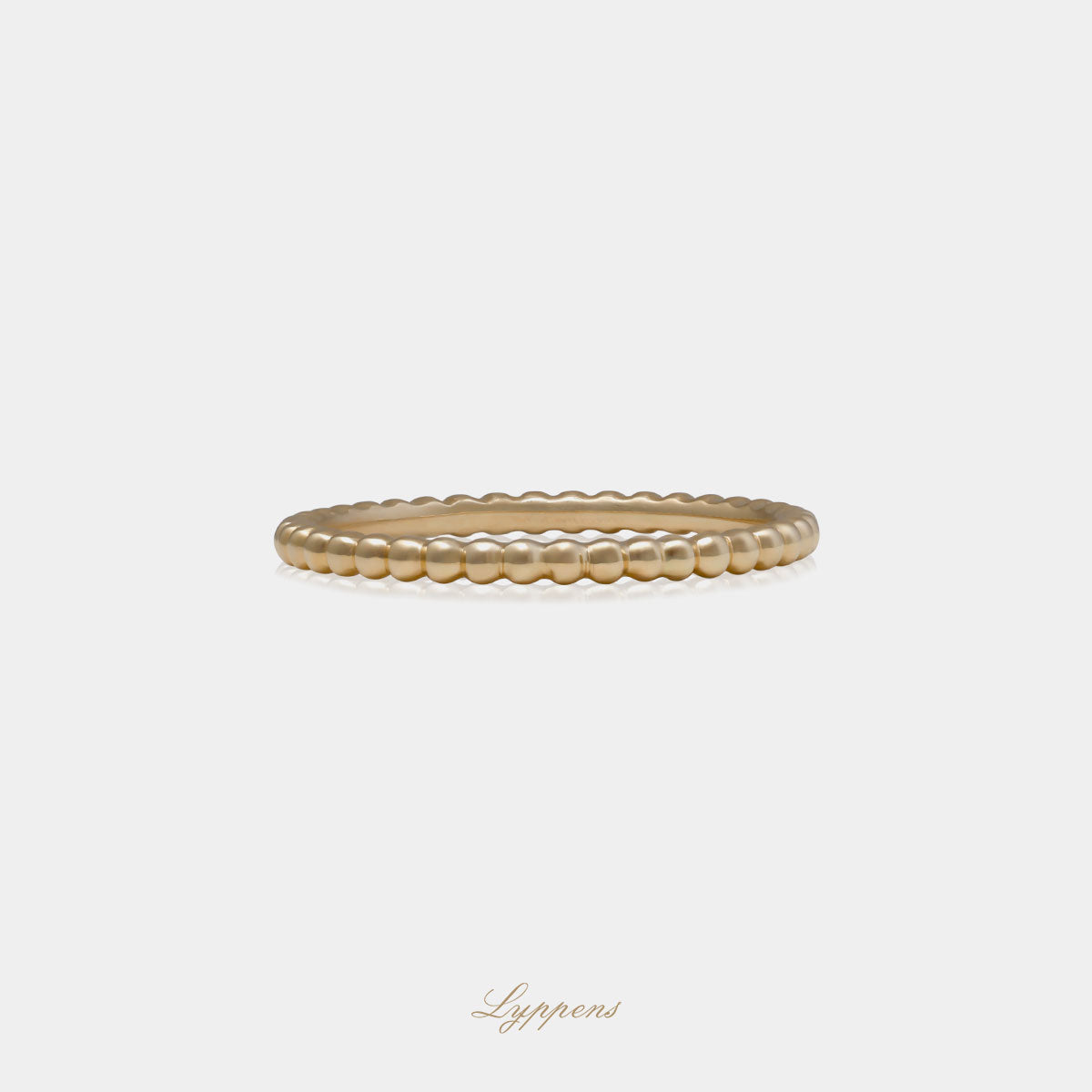Geelgouden bolletjes ring met een dikte van 1.7mm.