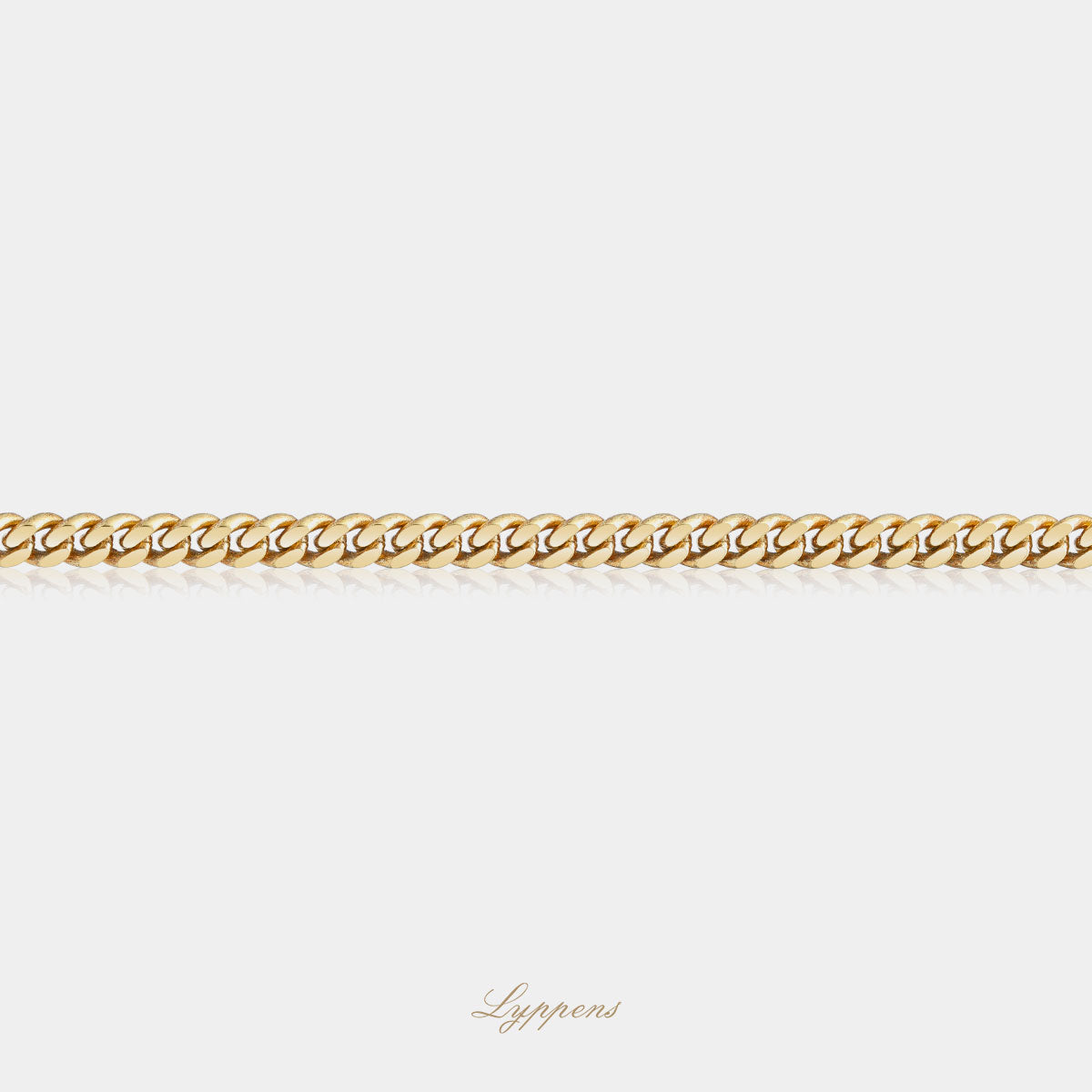 Yellow gold gourmet link necklace