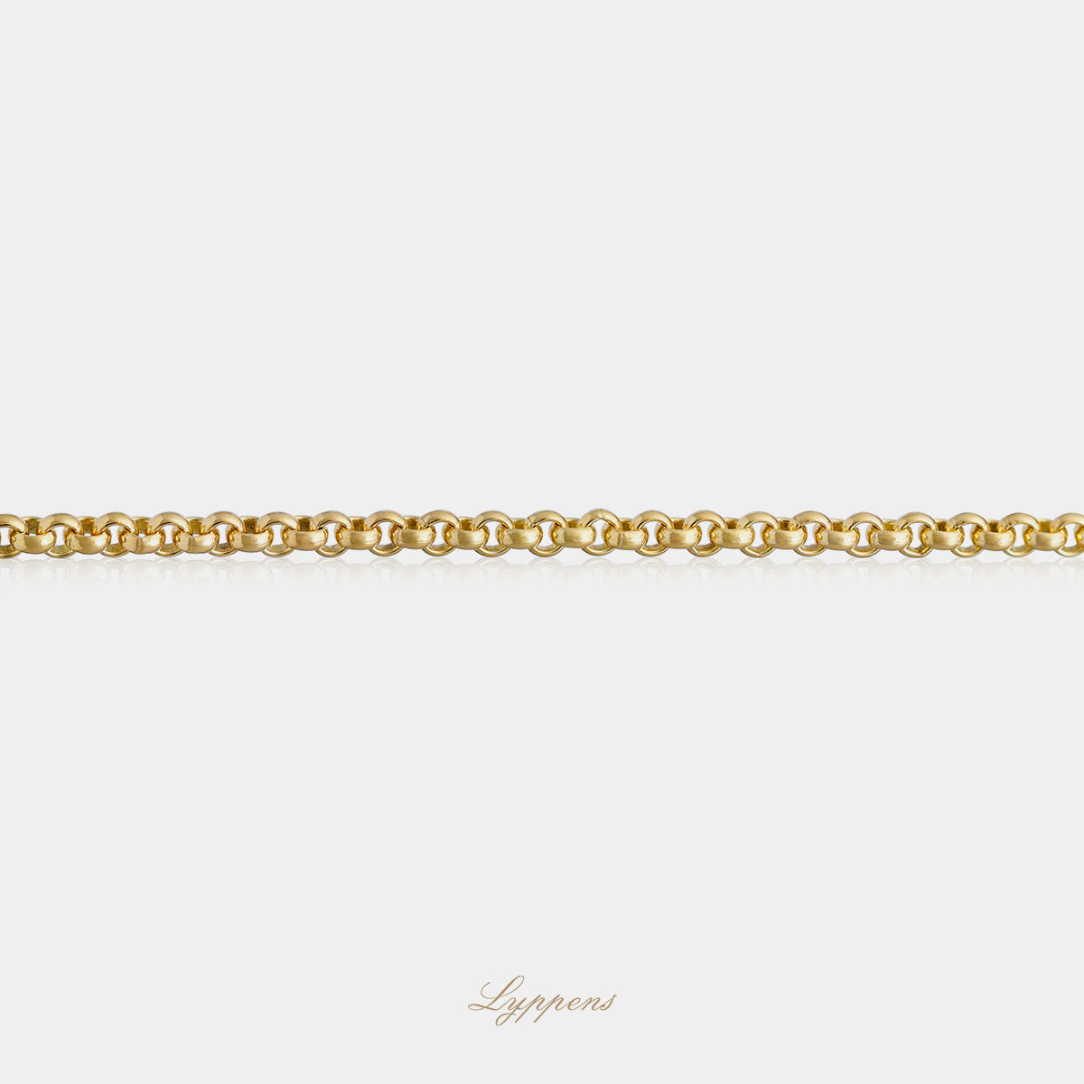 Yellow gold jasseron link necklace