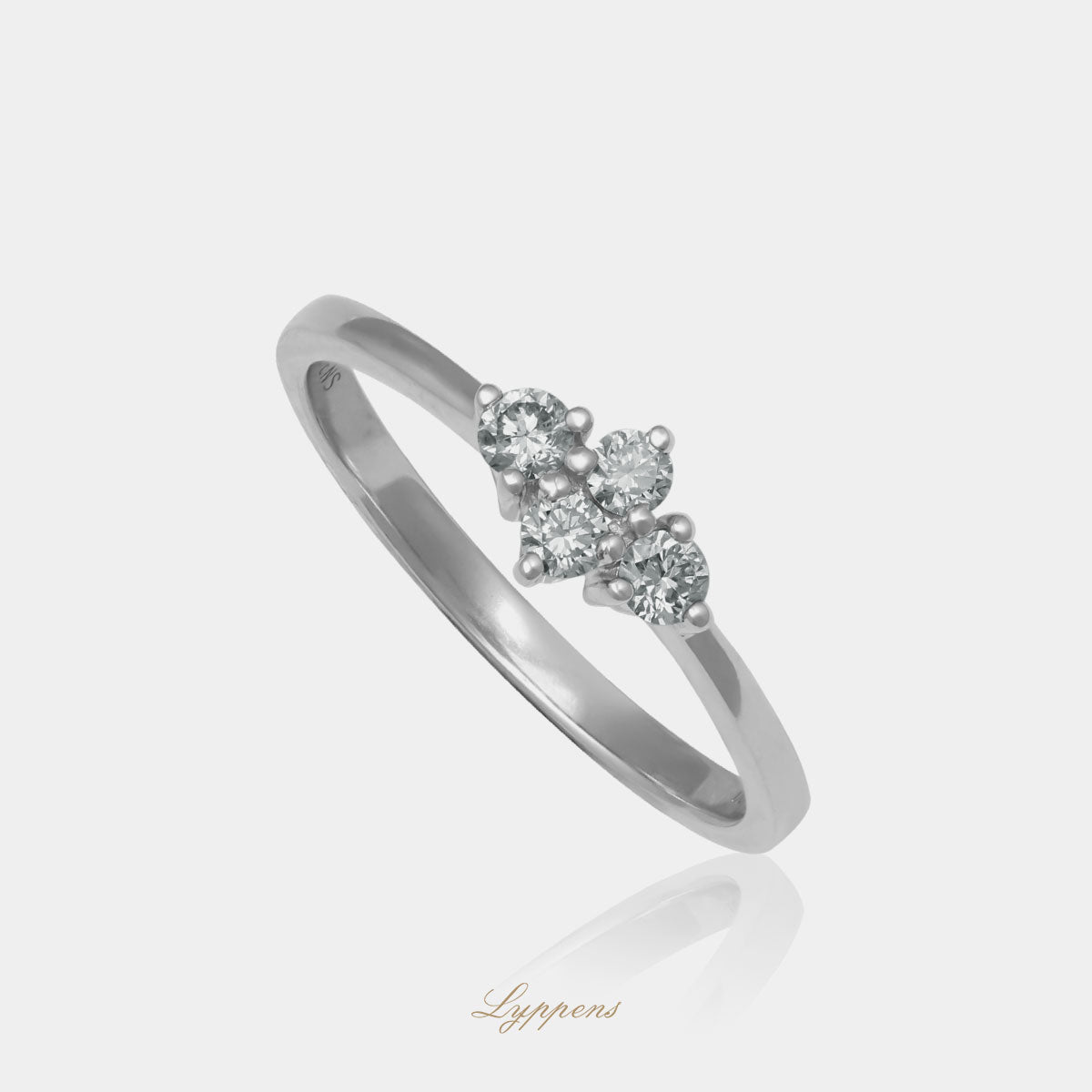 Witgouden ring met diamant