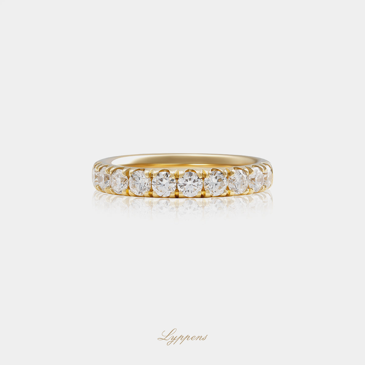 Geelgouden rijring met diamant 1.00ct