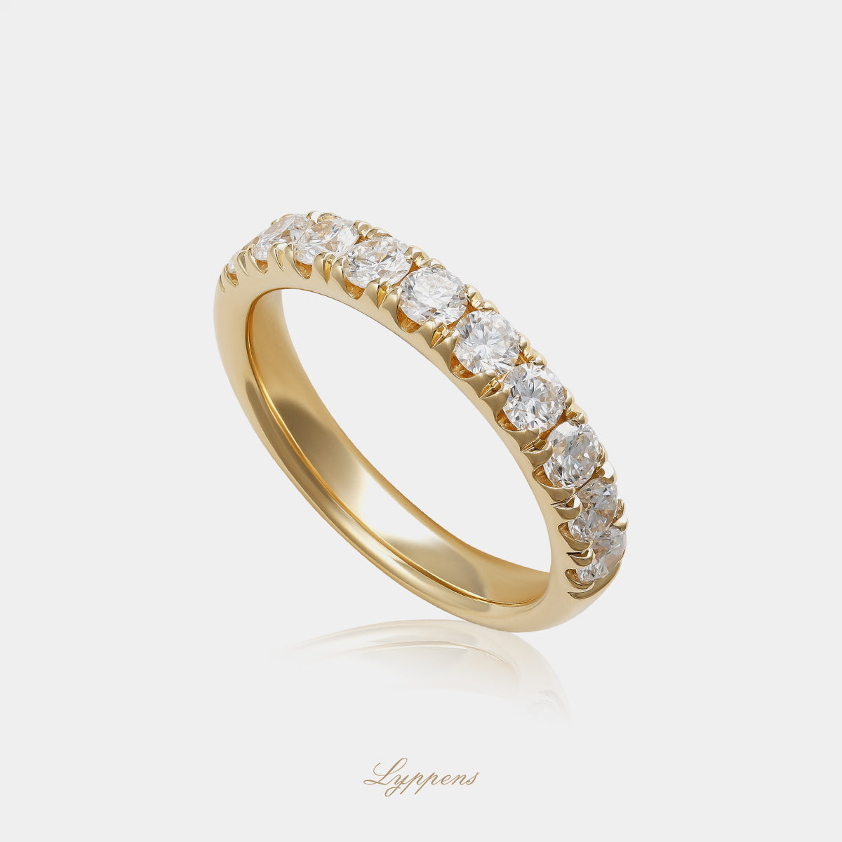 Geelgouden rijring met diamant 1.00ct