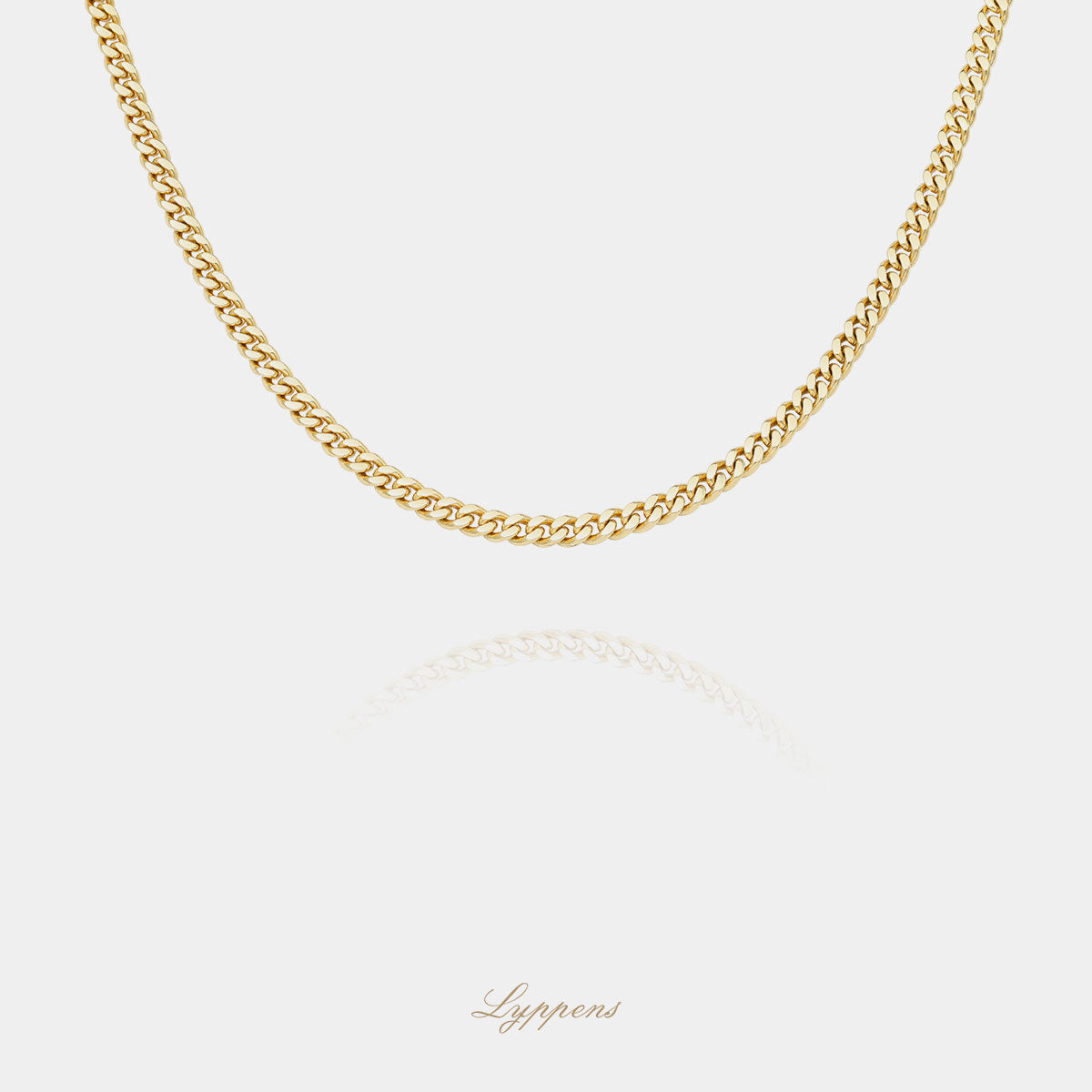 Geelgouden gourmet schakelcollier