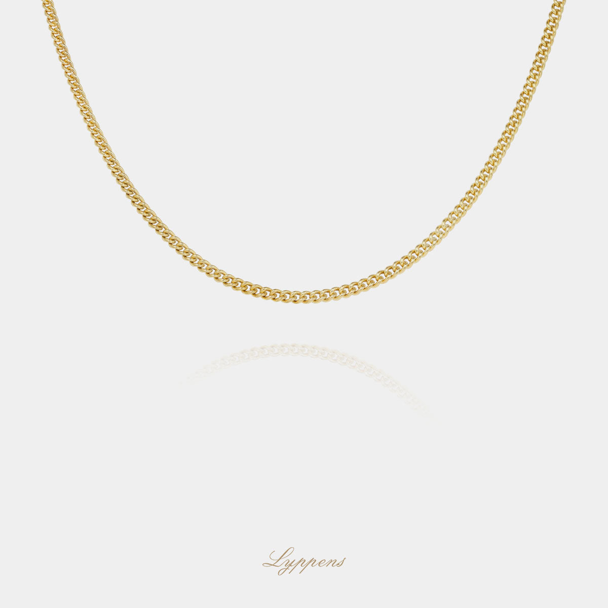 Yellow gold gourmet link necklace