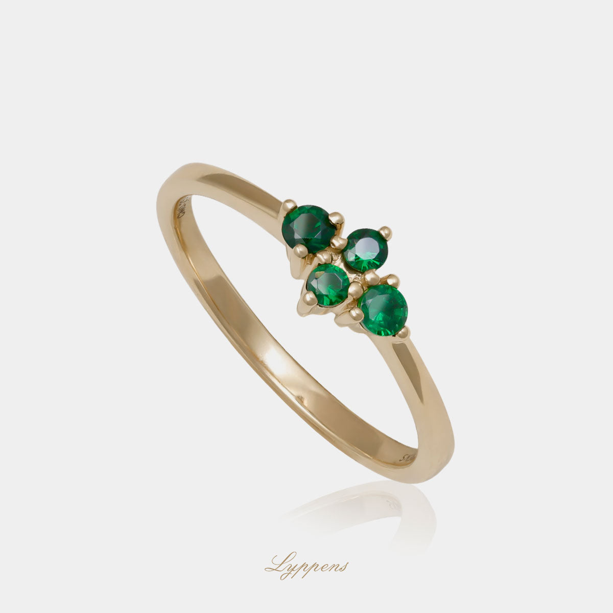 Geelgouden ring met tsavoriet