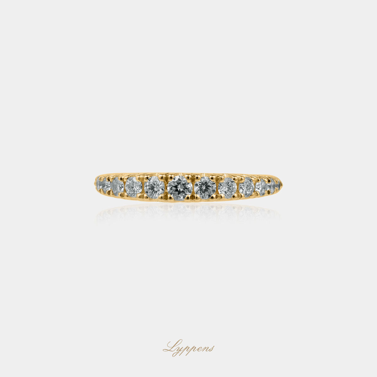 Geelgouden rijring met diamant 0.50ct