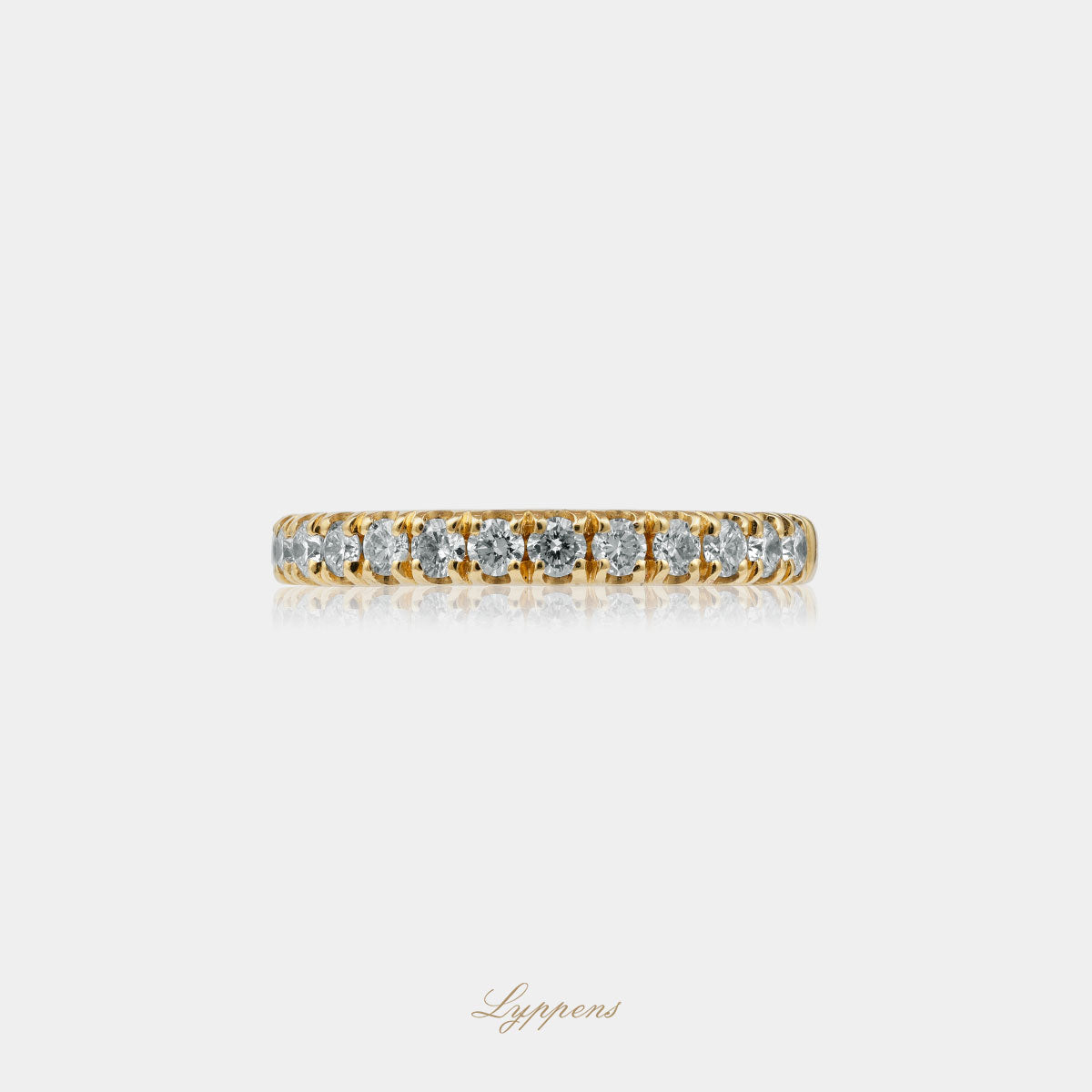 Geelgouden rijring met diamant 0.50ct