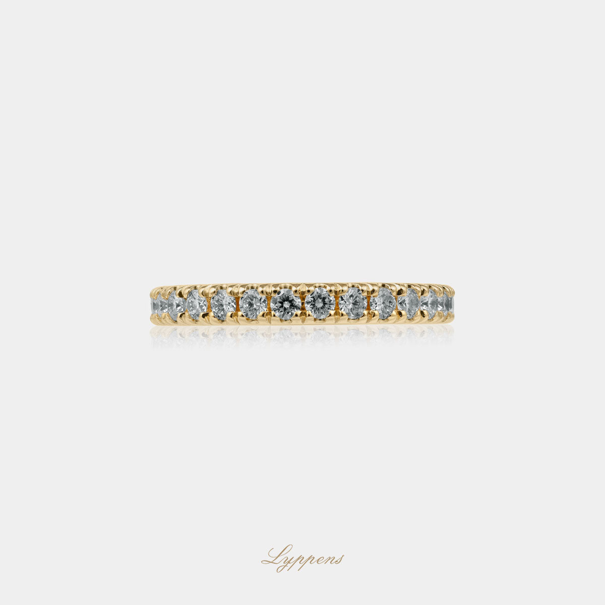Yellow gold alliance ring with diamond 1.00ct