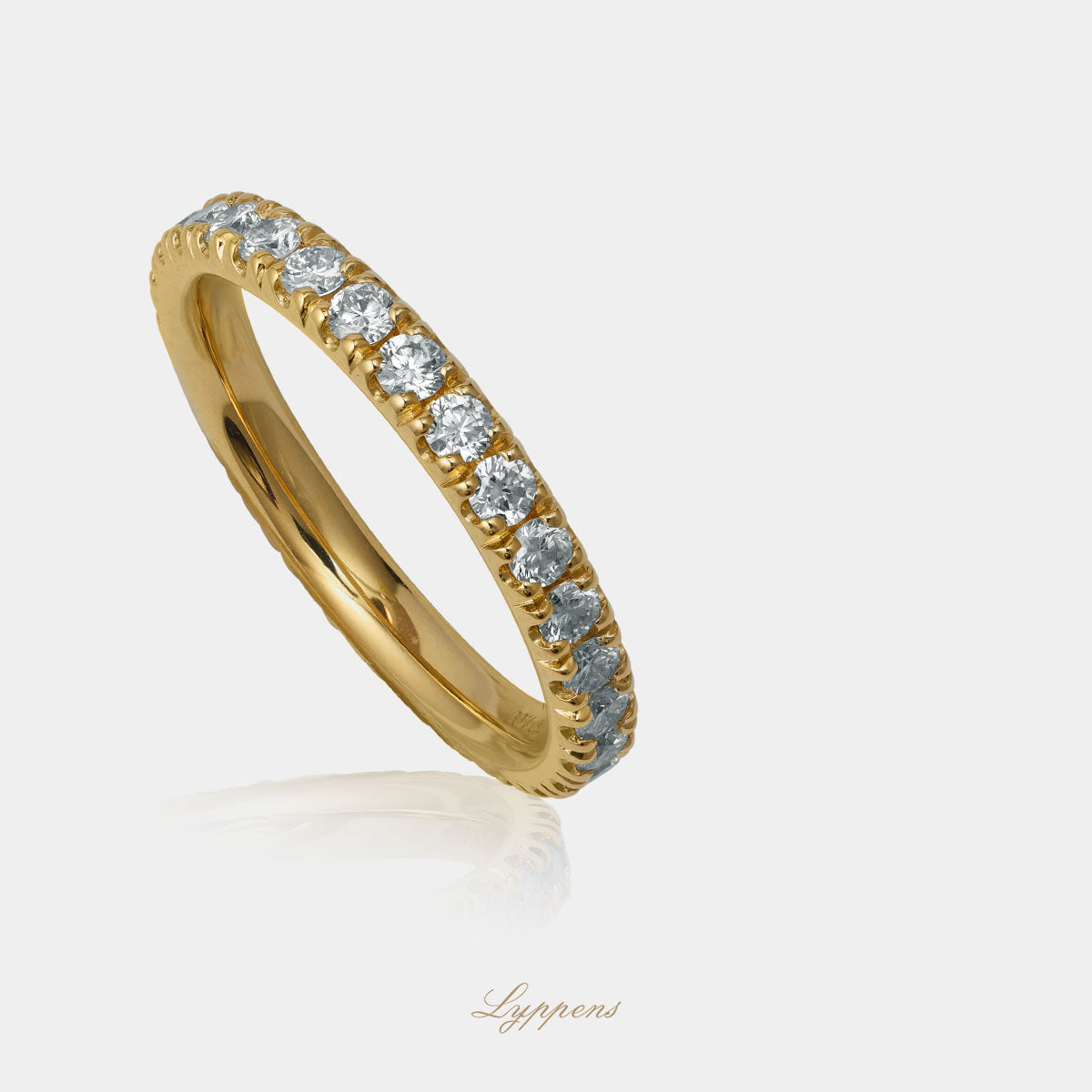 Yellow gold alliance ring with diamond 1.00ct