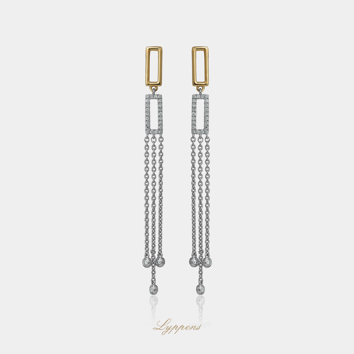 White gold earrings with diamonds