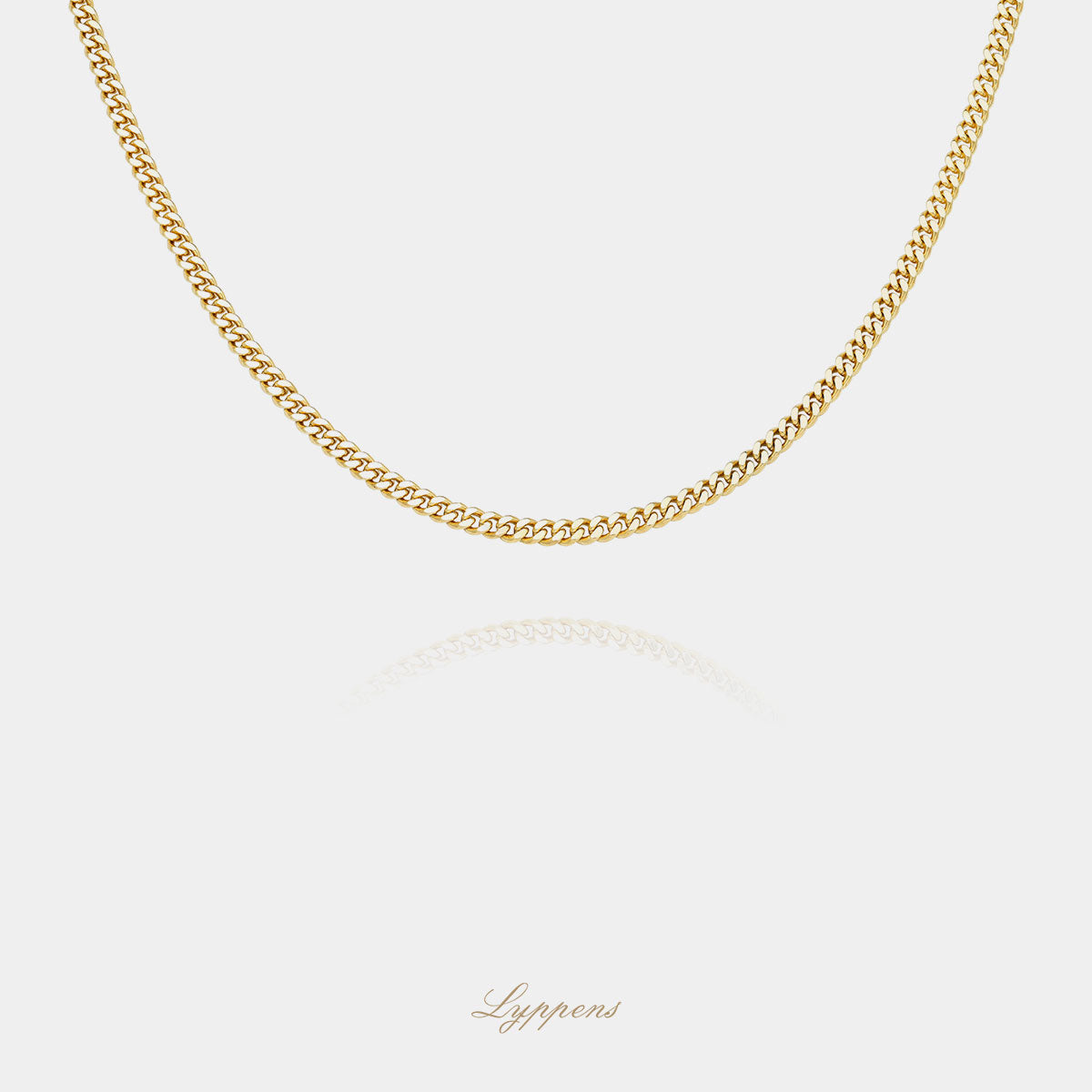 Yellow gold gourmet link necklace