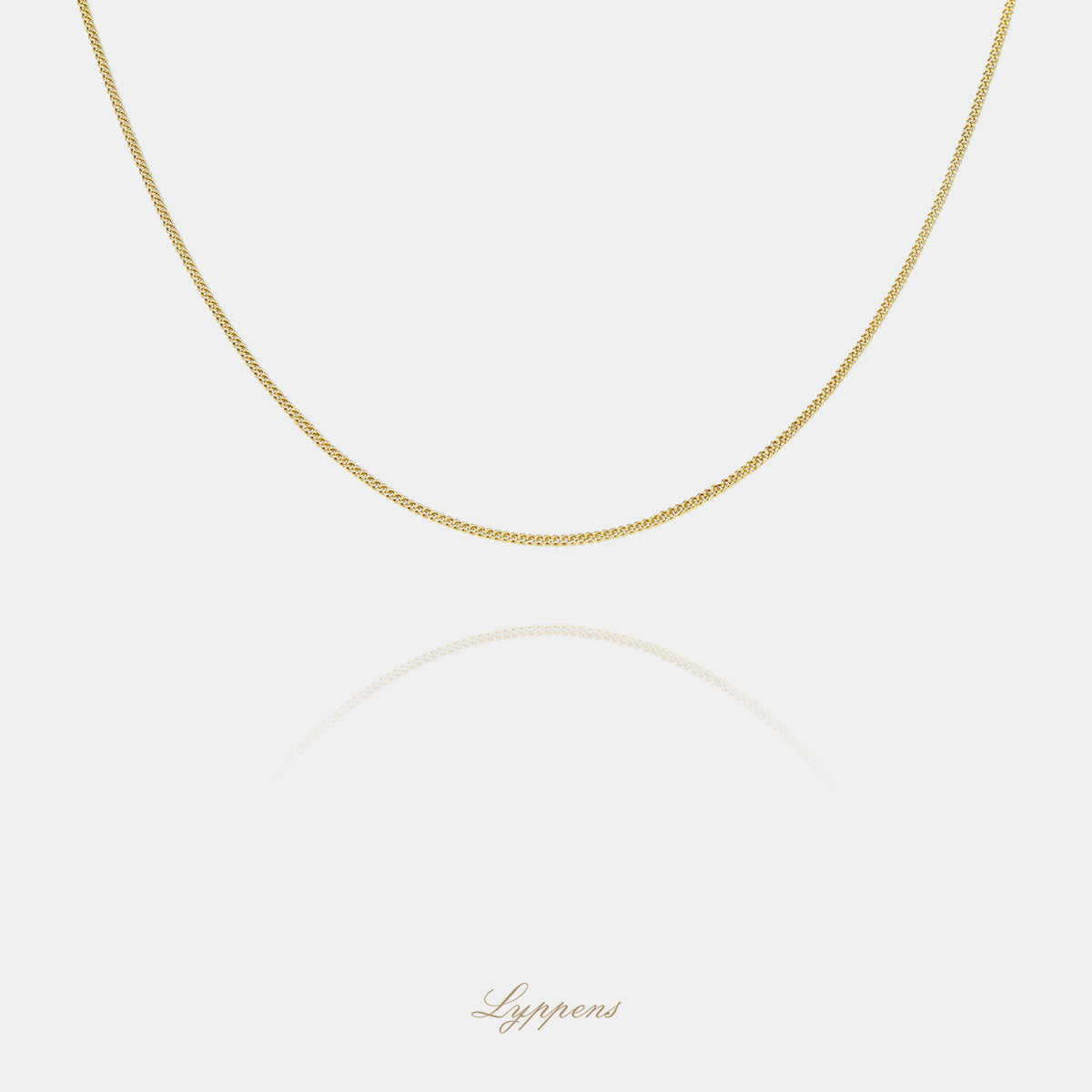 Yellow gold gourmet link necklace