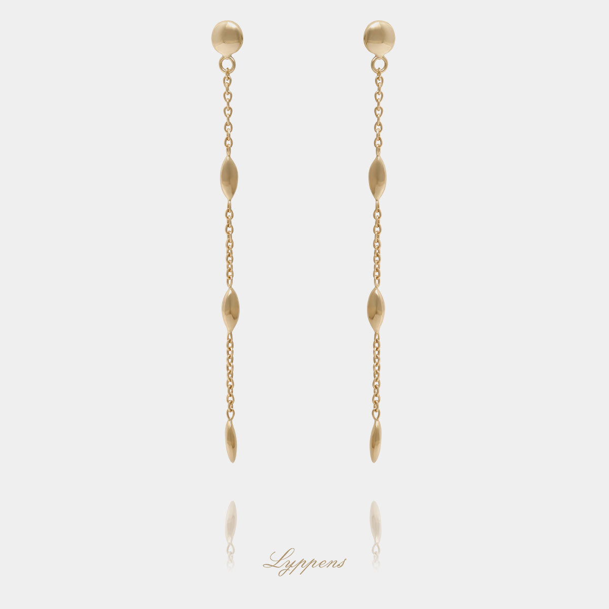 Yellow gold earrings