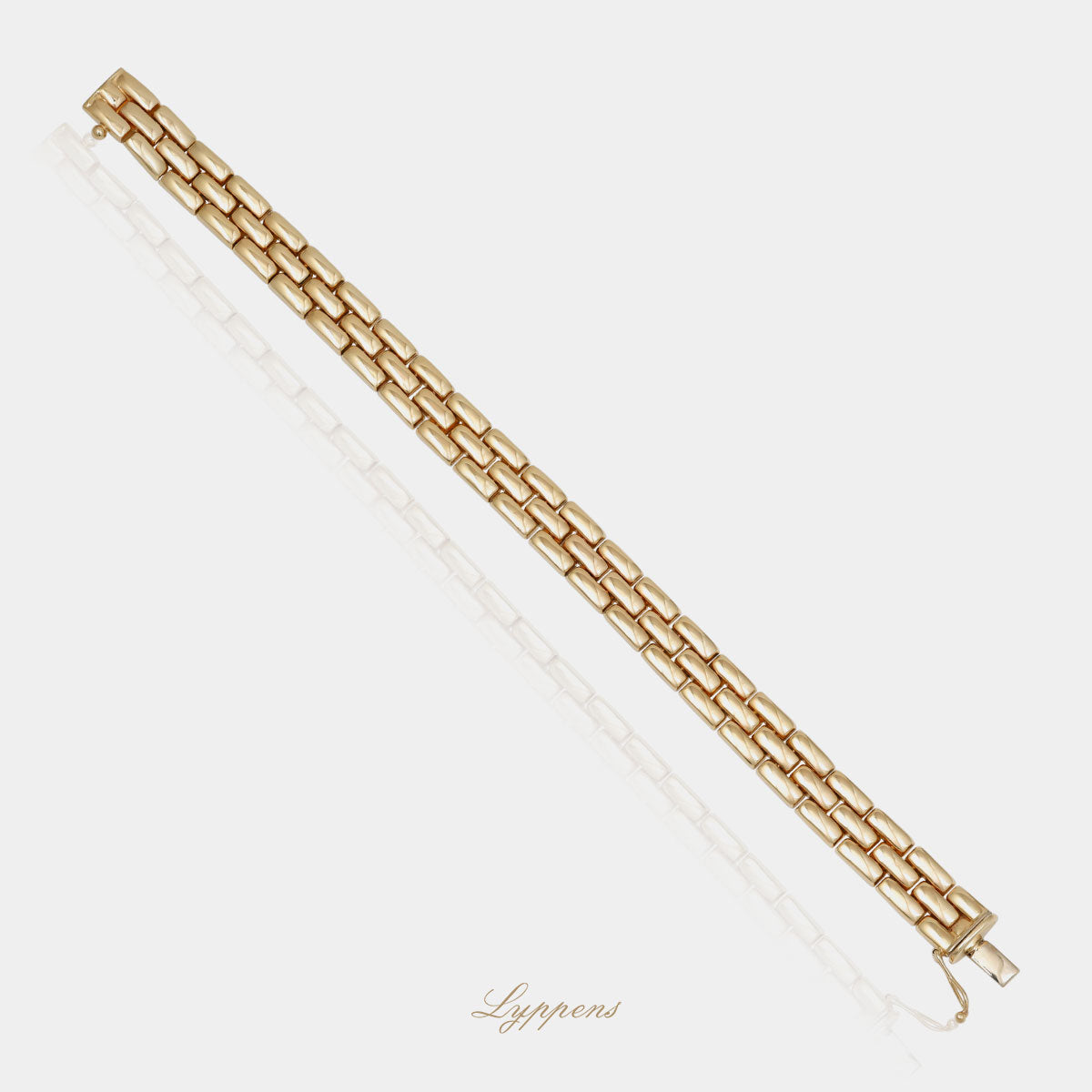 Yellow gold fantasy link bracelet