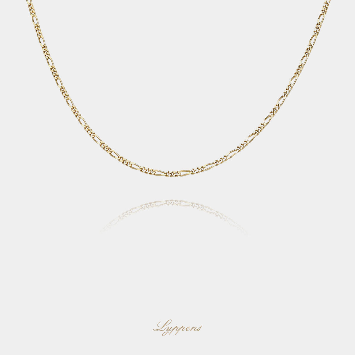Geelgouden figaro schakelcollier